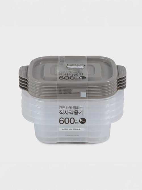 Coolara กล่องสี่เหลี่ยม ขนาด 3 (5 ชิ้น) (600 มล.)
