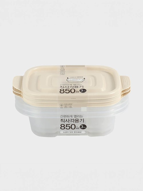 Coolara กล่องสี่เหลี่ยม ขนาด 5 (3 ชิ้น) (850 มล.)