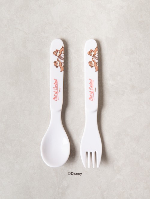 Disney Desert Chip and Dale ชุดช้อนและส้อมเมลามีน