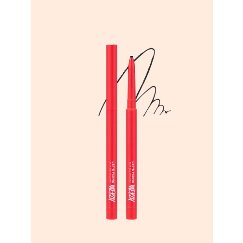 MERZY อายไลเนอร์เจลแบบดินสอ รุ่น Let's Fixing Slim Gel Eyeliner สี 01 Black Onyx – ดำลึกประกายออนิกซ์