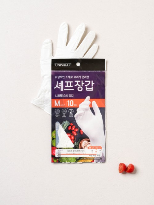 ถุงมือ Unilab M แพ็ค 10 คู่ (สีขาว)
