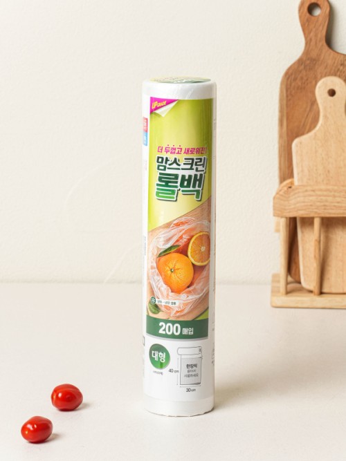 ถุงพลาสติกประเภทโรลขนาดใหญ่ (30 x 40 ซม.) จำนวน 200 ชิ้น