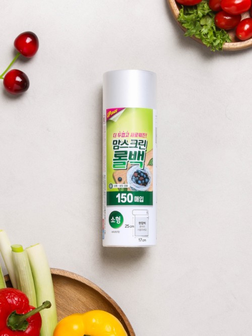 ถุงพลาสติกขนาดเล็ก (17 x 25 ซม.) บรรจุ 150 ชิ้น ในรูปแบบม้วน (Roll Type)