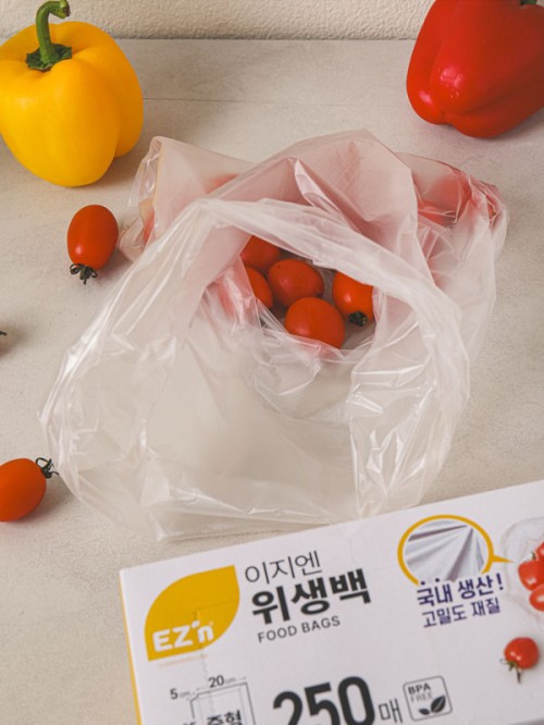 ถุงพลาสติกขนาดกลาง (ประมาณ 25 x 35 ซม.) บรรจุ 250 ชิ้น