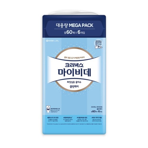 ทิชชู่เปียก Kleenex My Bidet Cap Type 60 แผ่น x 6 x 2 แพ็ค