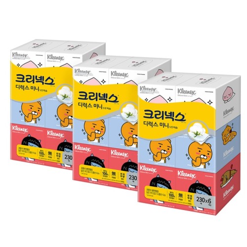 กระดาษทิชชู่ Kleenex Cacao Mini 230 แผ่น x 6 x 3 แพ็ค