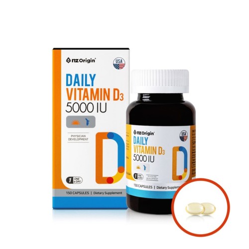 วิตามินรายวัน เอ็นเจ็ท ออริจิน  D3 150mg x 150 แคปซูล x 2 ขวด