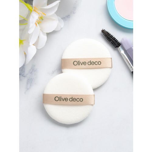 พัฟเคลอน Olive Deco แบบกลม ขนาด 2 ชิ้น