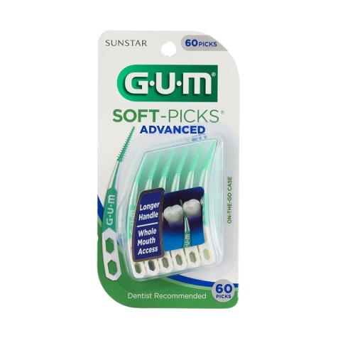 G.U.M แปรงซอกฟันแบบใช้แล้วทิ้ง Soft Pick Advanced 60 ชิ้น x 4 แพ็ค