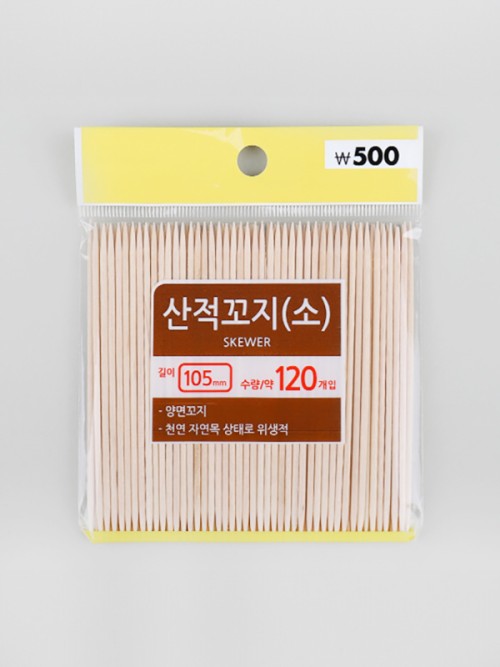 ไม้เสียบ 2 ด้าน ไม้เสียบลูกชิ้น ไม้เสียบอาหาร จำนวน 120 ชิ้น