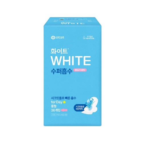 ผ้าอนามัย White Super Absorbent ขนาดกลาง 36 ชิ้น x 4 แพ็ค