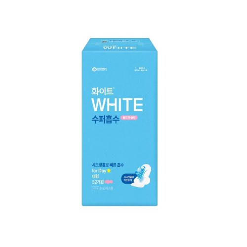 ผ้าอนามัย White Super Absorbent ขนาดใหญ่ 32 ชิ้น x 4 แพ็ค