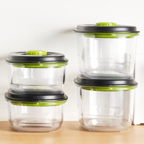 ชุดกล่องเก็บอาหารที่มีระบบการดูดสูญญากาศ (Vacuum Seal) จำนวน 4 ชิ้น