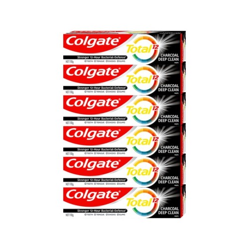 ยาสีฟัน Colgate Total Charcoal Deep Clean 110 ก. x 6 ชิ้น