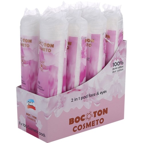 Bocotong Cosmeto สำลีเช็ดหน้า 100 ชิ้น x 8 แพ็ค