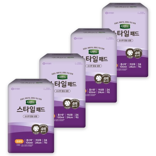 ผ้าอนามัย Depend Style Pad Charcoal Medium 24 ชิ้น x 4 แพ็ค