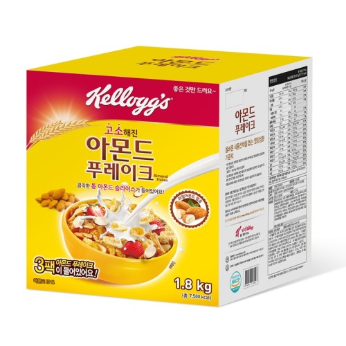 เคลล็อกส์ อัลมอนด์ เกล็ด 600 กรัม x 3