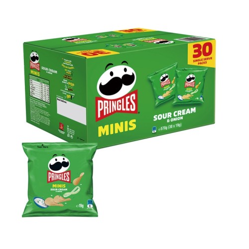 พริงเกิลส์ มินิ ครีมเปรี้ยวและหัวหอม 570 ก / 19 ก x 30