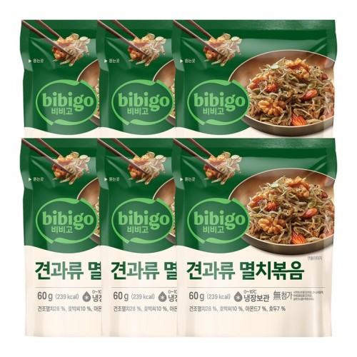 บิบิโกะ เมียงชิ (ปลาเล็กปลาน้อย) ผัดกับถั่ว 60g x 6