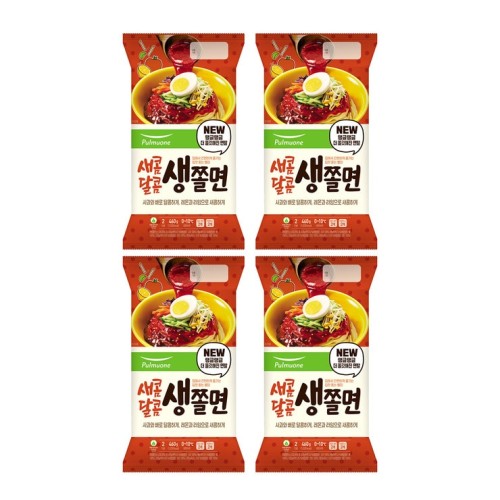 Pulmuone บะหมี่แห้งแบบเย็น 460 กรัม x 4 แพ็ก