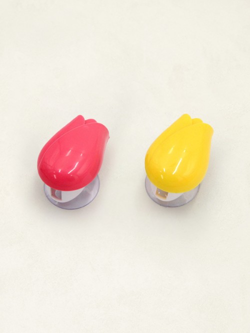 ฝาครอบแปรงสีฟันติดผผนัง ลาย ดอกทิวลิป สีสันสดใส 2 ชิ้น