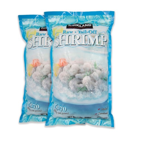 กุ้งดิบคิร์กแลนด์ ซิกเนเจอร์ 50-70 908g x 2 ตัว หางฉีก