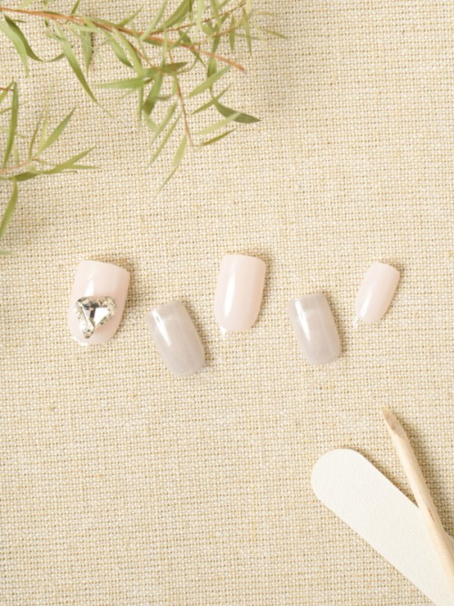 ชุดเล็บปลอม  แบรนด์ Ring Ring (24 ชิ้น) (Round Square #2)