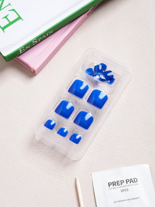 เล็บปลอม (14 ชิ้น) (สีน้ำเงินปะการัง)