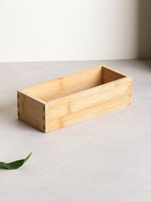กล่องจัดระเบียบจากไม้ไผ่ สัมผัสและเสน่ห์แบบธรรมชาติ 20 X 8 X 5.3 ซม.
