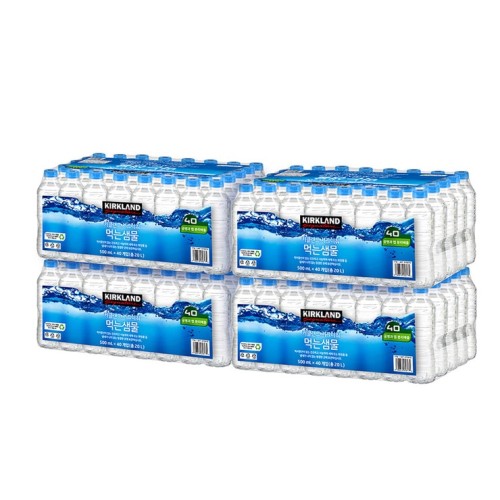 น้ำดื่มจาก Kirkland Signature ขนาด 500 มล. x 40 ขวด x 4 แพ็ค