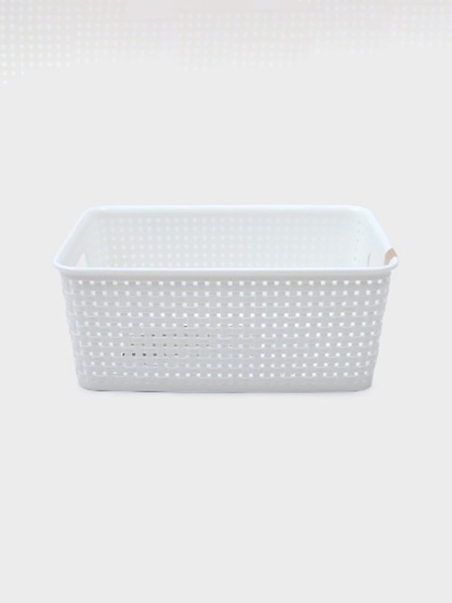 ตะกร้าหวายเอนกประสงค์ ขนาด 10 สีขาว